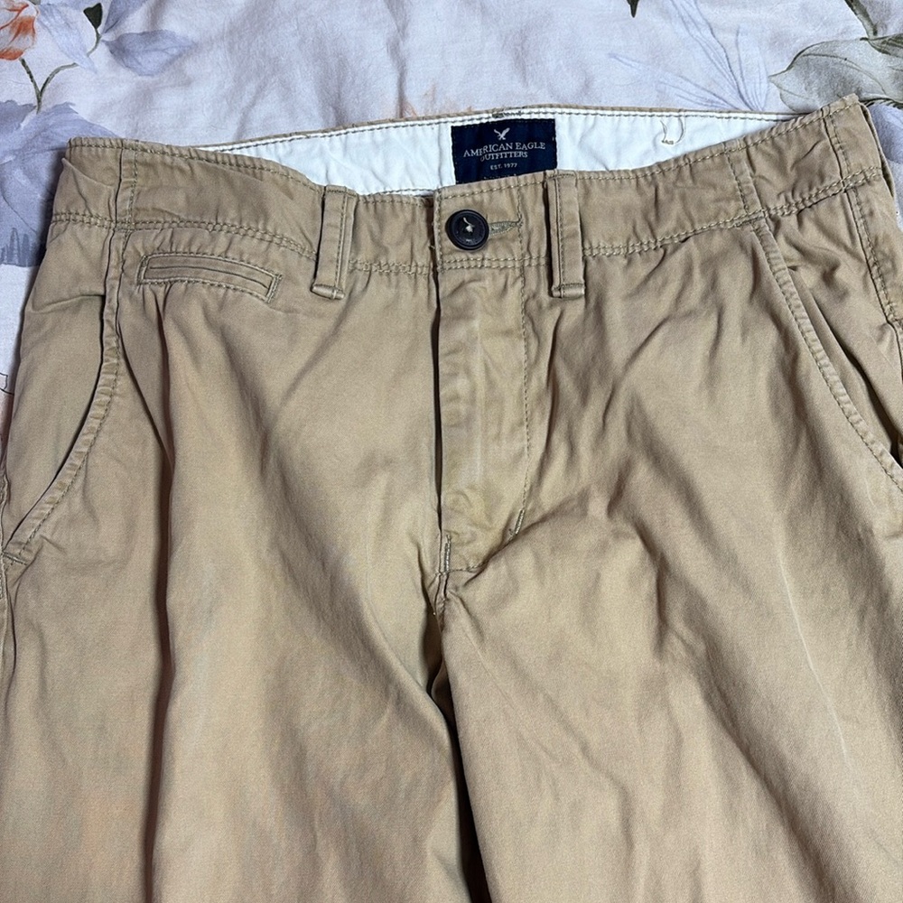 American Eagle Outfitters Dark Khaki Original Straight Pants 32x32 - Picture 3 of 11
